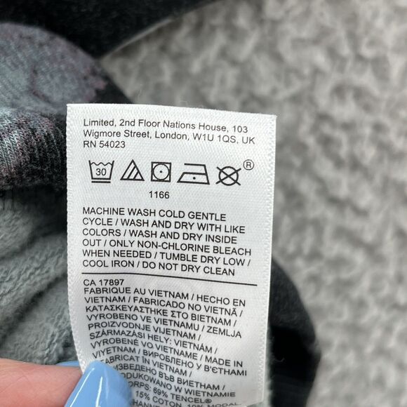 Athleta Hoodie Womens Medium Black Camo Balance Full Zip Relax Sweatshirt Jacket - Picture 9 of 12